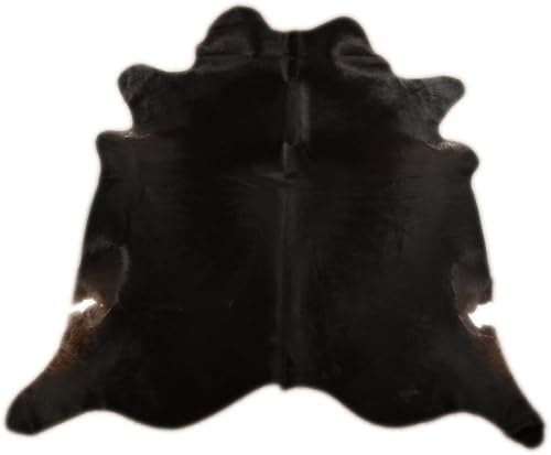 KUHFELL STIERFELL Dunkelbraun SCHWARZ Natur 220 x 190 cm XXL Fell Teppich VON KUHFELLE ONLINE