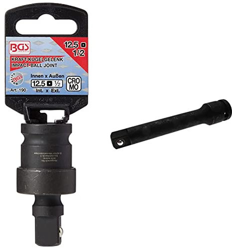 BGS 190 | Cardan à choc | 12,5 mm (1/2) & 193 | Rallonge à choc | 12,5 mm (1/2) | 125 mm
