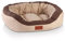 BedDog PRINS Premium Hundebett, aus strapazierfähigem Alicante-Gewebe, Hundesofa mit Seiten, ovales Kissen für Ihr Haustier, Hundecouch - L - Melange