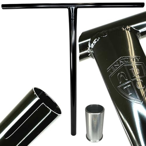 Ethic DTC Tenacity V2 Trottinette stunt en acier HIC/SCS I Trick Roller I Guidon I Barre de direction (Miroir Noir 62cm)