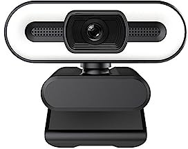 Webbkamera, Full HD 1080P 2K 4K webbkamera Autofokus Fill Light Webbkamera med mikrofon Livesändning USB Dator PC Webbkamera(4K AutoFocus)