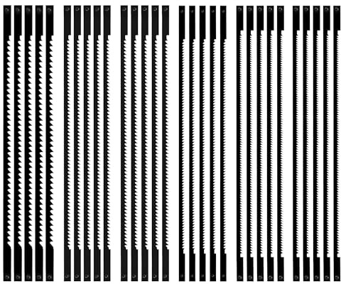 Pack of 28 Fretsaw Blade, 133 mm Fine Cut Fretsaw Blades with Pin 10/15/18/20/24/28, Jeweler's Saw, Fretsaw Spiral Fretsaw Blades, for Wood, Plastic, Metal for Power Tools, Accessories, Woodworking