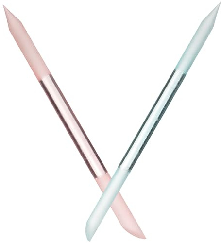 PAMINGONO Lima per Unghie Portatile in Vetro 2 Pezzi Strumento per Manicure e Lucidatura Unghie Lime Speciali per Nail Art Adatte a Uso Domestico e Centri Estetici