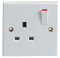eMarkooz Single Switched Socket Wall 1 Gang Plug Electric 13 Amp White BS1363 Conforms