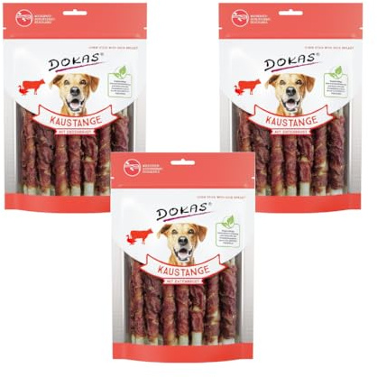 Dokas barra para masticar con pechuga de pato, 3 unidades x 200g