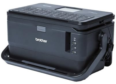 Brother PT-D800W Label Maker, Wireless/USB, P-Touch Professional Label Printer, Desktop, QWERTY Keyboard, Up to 36mm Labels, Includes AC Adapter/USB Cable/36mm Black on White Tape Cassette, UK Plug