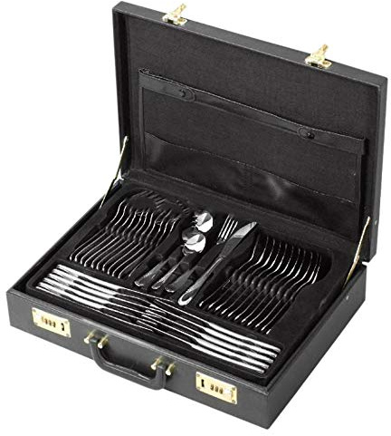 Dajar Set di Posate Napoli, 72 Pezzi, Acciaio, Argento, 35 x 31 x 10 cm, 72 unità