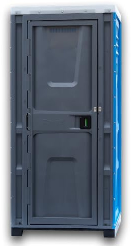 Varile Cabine de WC mobile en plastique bleu pour chantier, jardin et camping