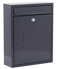 Burg-Wächter MB05A Compact Wandmontierter Briefkasten aus verzinktem Stahl, anthrazit, 26x33x9cm