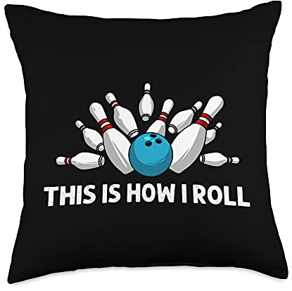 Funny Bowling Gift Men Women Bowlers Athlete Sports Players Throw Pillow