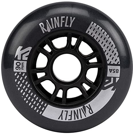 K2 Skate RAINFLY 90MM - 4 Pack Unisex – Erwachsenen Inline Skate Rollen — Black — 30G3090