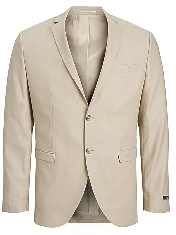 JACK & JONES Jprsolaris Noos Blazer da Uomo, White Pepper/Fit: Super Slim Fit, 58