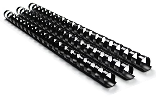 RAYSON Plastic Binding Combs, 105 Sheets, 21 Rings, 14 mm Comb Binder Spines, A4, Black, Pack of 100