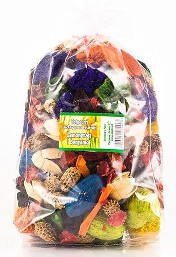Potpourri di Fiori Secchi Profumati alla Citronella & Bergamotto - Pacchetto Grande 1100 ml ≈ 150-190 g | Decorazione Floreale per la Casa | Fiori Secchi per Vaso, Soggiorno | Aroma Delicato