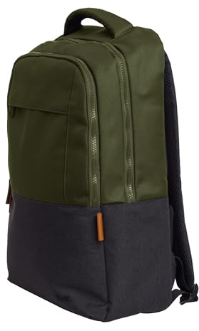 Trust Lisboa Laptop Rucksack Herren 16 Zoll, Reiserucksack 23 Liter mit Trolley-Gurt, Backpack aus Recycelten PET-Flaschen, Handgepäck Rücksack Damen Schule Arbeit Reisen Business - Grün