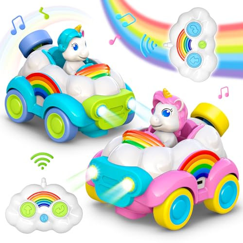 HappyGoLucky Ferngesteuertes Auto Ab 2-5 Jahre, Spielzeug für Jungen und Mädchen, Einhorn Geschenke, Geschenk 3-5 Jahre