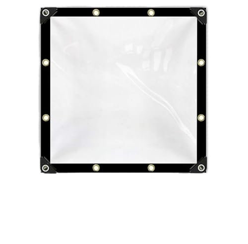 Rideau Pergola Extérieur Bâche en vinyle transparente for extérieur, épaisseur 0,35 mm/0,55 mm, for patio, pergola, rideau transparent, balcon, fenêtres, écran coupe-vent(0.55mm Black Edge,3x5m)
