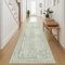HUGEAR Vintage Grün Waschbarer Teppich 60x240cm LäUfer Flur rutschfest Weich Vorzimmer Tepich Kurzflor Schlafzimmer Retroteppiche KüChe Bedroom Brücken Hallway Carpet