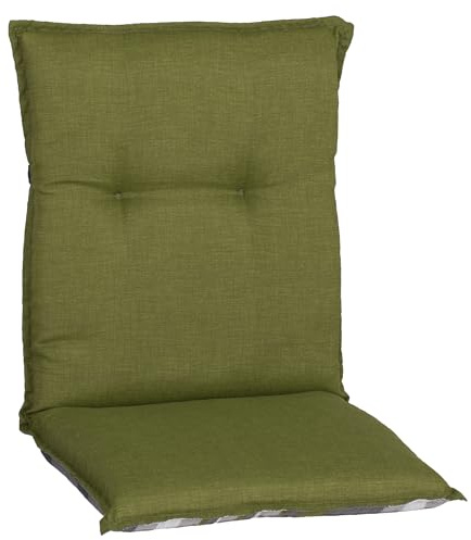 Beo® Turin Niedriglehner Gartenstuhlauflagen | Waschbar & Atmungsaktiv | 98x46 cm | UV-beständig | Öko-Tex Standard | Elegante Blaue gestreifte Sitzkissen Outdoor | Made in EU