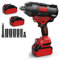SundpeyPRO Avvitatore a Impulsi 1500Nm, 21V Avvitatori a Massa Battente Brushless con 2 Batterie da 4.0Ah, Avvitatore ad Impulsi 2800 RPM con 6 Bussole e Caricatore Rapido per Auto Casa