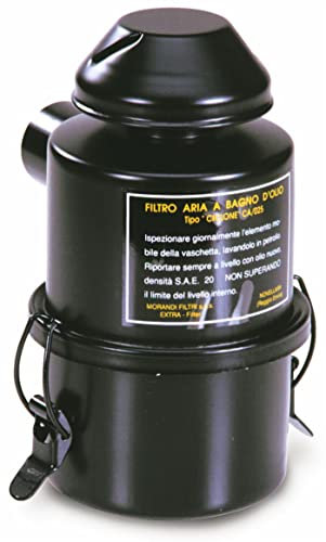 Ama Filtro Aria per Motozappe con Flangia Ø 40 mm – Compatibile con Vari Marchi, Diametro Esterno 96 mm, Made in Italy