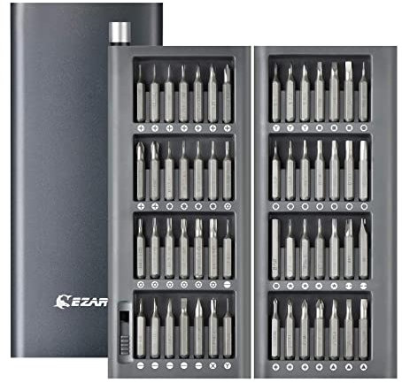 EZARC Präzision Schraubendreher Set, 57 in 1 Magnetische Präzision Reparatie-Tool mit Innovativen Metallgehäuse, Reparatur für Smartphone, PC, Laptop, Brillen, Uhren