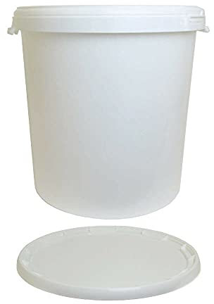 25l Plastic Bucket with Lid, Hard Wearing, Plaster and Cement Mixing, Paint Bucket, Garden, Container