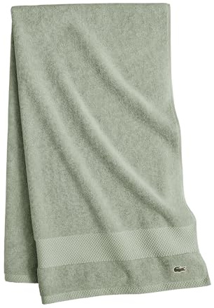 Lacoste Heritage 100% Supima Cotton Bath Towel, Aloe, 30 x 54 – Highly Absorbent & Quick Drying, Premium Super Soft Bath Towel, Bathroom Essential, Gift for All Occasions, Machine Washable