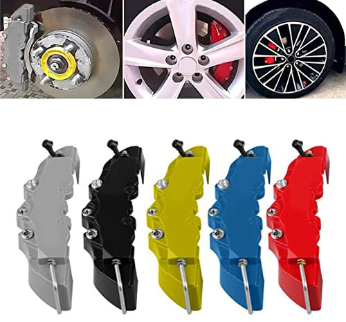 Car Brake Caliper Cover - 4 Pcs Brake Caliper Car Wheel Brake Durable 3D Brake Calliper Covers Set Kit for Wheel Hub 16-22 In - Only Front Brakes (blue)
