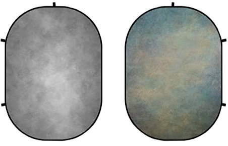 Kate 1.5x2m Grau Retro Falthintergrund Fotografie Faltbarer Studio Hintergrund Faltender Hintergrund für Online Meeting Video Hintergründe Außenaufnahmen Professionelle Studio Portrait Requisiten