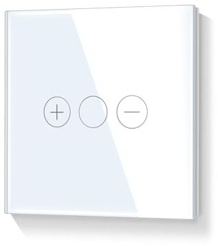 Liaonfoy Interrupteur variateur WiFi encastré en verre tactile LED à intensité variable Blanc 90-250 V 2,4 GHz Commande smartphone pour Smartlife Alexa tuya Conducteur neutre Nécessaire