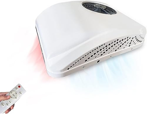 Aspligo Climatiseur électrique DC 12 V pour toit de camping-car, unité thermique et froide 10 000 BTU pour camion, camping-car, remorque