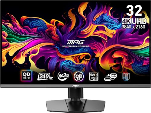 MSI MPG 321URX QD-OLED écran plat de PC 80 cm (31.5) 3840 x 2160 pixels 4K Ultra HD QDOLED Noir