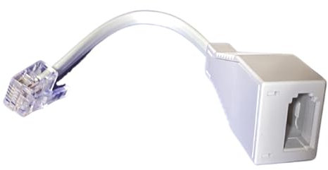 BT Telephone Socket Adapter UK to US With Ring Capacitor | RJ11 4 Wire to BT Telephone Female Socket US to UK Adapter 6P4C | Cable Adapter Landline Port Converter Extender FAX Modem Corded Cordless Ph