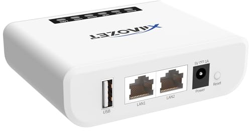 Xiiaozet Wireless USB Server, Print Server, Share a USB Device (Printer, Scanner or More) Over LAN via Ethernet or WiFi Network – Easy Setup (LK100EW)