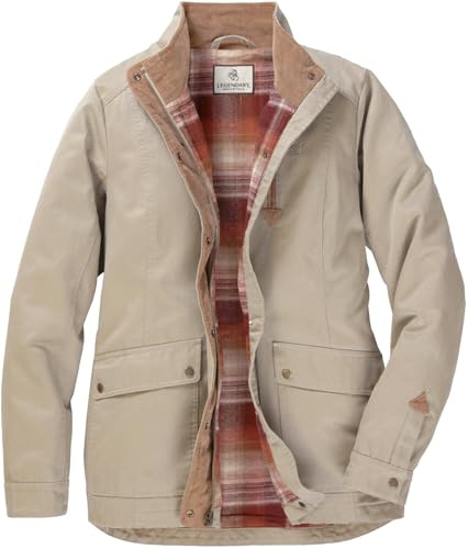 Legendary Whitetails Womens Shirt Jacket Long Sleeve Flannel Lined, Twig, LRG