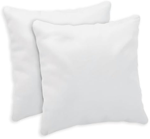 Giovanni Dolcinotti | Juego de 2 Fundas de Cojines para sofá de 50 x 50 cm – Fundas Decorativas – 100% algodón – Fundas con Cremallera Oculta – Blanco – Modelo Atlanta