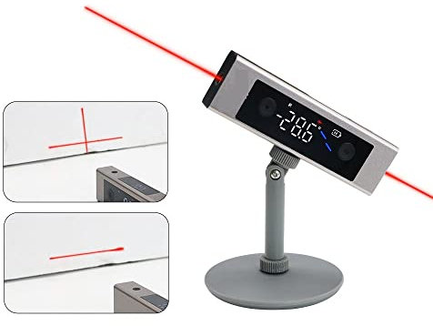 Medidor topográfico, Transportador láser Inclinómetro digital Medición de ángulo Regla láser Buscador de ángulo LCD grande Medición láser de carga tipo C(5342S WITH Bracket)