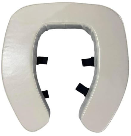 Dickly Cojín de asiento de inodoro más grueso con ventosas, universal, acolchado y elevado para viajes, dormitorios y apartamentos, Beige