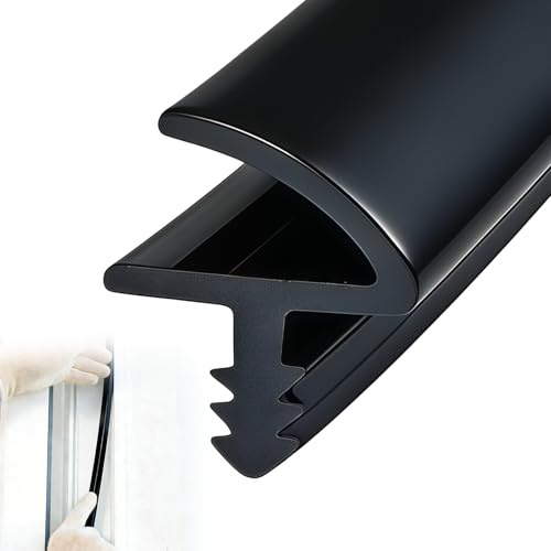 Burlete de sellado de marco de puerta, sellado de puerta interior, aislamiento acústico y resistente a golpes, adecuado para ranuras de 3,3 mm y juntas de 11 mm (10 m negro)