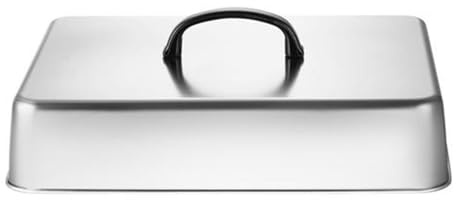 Generisch Copertura per piastra grill – Coperchio rettangolare in acciaio 43 x 28 x 6,6 cm – Copertura per cottura a vapore – Cucina per barbecue commerciale per interni ed esterni