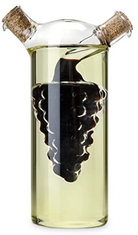 True Napa Olive Oil and Vinegar Cruet with Cork Stopper, Perfect for Housewarming, Picnic, Dinner, BBQ, Outdoor Party, Salad Bar Accessories, Home Essentials, Set of 1