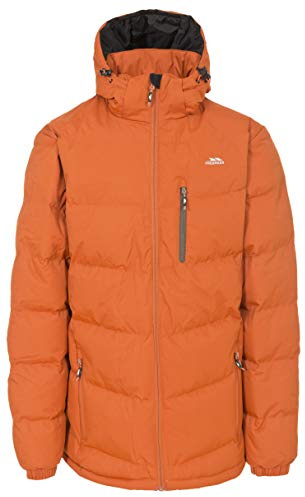 Trespass Blustery, Burnt Orange, XXL, Warme Gepolsterte Wasserdichte Jacke mit abnehmbarer Kapuze für Herren, XX-Large / 2XL / 2X-Large, Orange