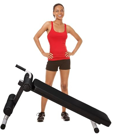 DF6000 Abdominal Crunch Bench – 400 LBS Capacity –Adjustable Sit up Bench – Ab Training Station for Home Gym by Deltech Fitness
