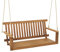 COSTWAY Hängebank Akazienholz, Verandaschaukel belastbar bis 360kg für 2 Personen, Terrassenschaukel mit 2 Seilen zum Aufhängen, Schaukelbank für Hinterhof, Garten 130 x 63 x 57 cm
