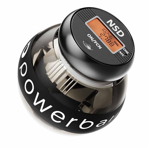 Powerball Electric Start Gyroscope - Gyro Ball pour la Force du Poignet, l'entraînement à la préhension et la rééducation (E-Hybrid Démarrage ÉLECTRIQUE Powerball)