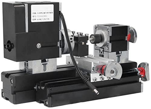 Metal Micro de la Máquina del Torno del Poder Más Elevado de 12VDC 60W 12000RPM para el Torno Giratorio del Metal (Enchufe de la UE)