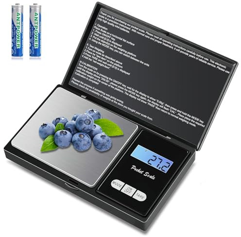 Mini balance de poche numérique de précision - 1 kg x 0,1 g - Multifonction - Pour cuisine, bijoux, herbes, thé, levure, café