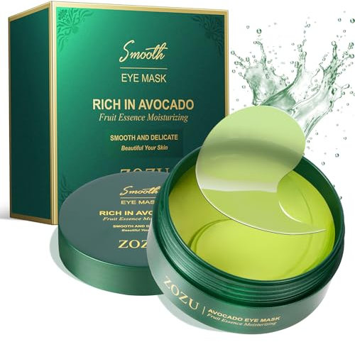 Patch Occhi Con Avocado 60 PCS, Patch Occhiaie e Borse, Combatti Delle Occhiaie,Del Gonfiore,Delle Borse e Delle Rughe, Rinfresca e Rinnova La Tua Pelle Con La Ricchezza di Avocado