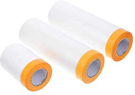 POPETPOP Película De Enmascarar Desechable 3 Rollos 55cm*20m 110cm*20m Para Pintura Automóviles Papel De Enmascarar Pvc Protección Contra Salpicaduras Fácil De Quitar